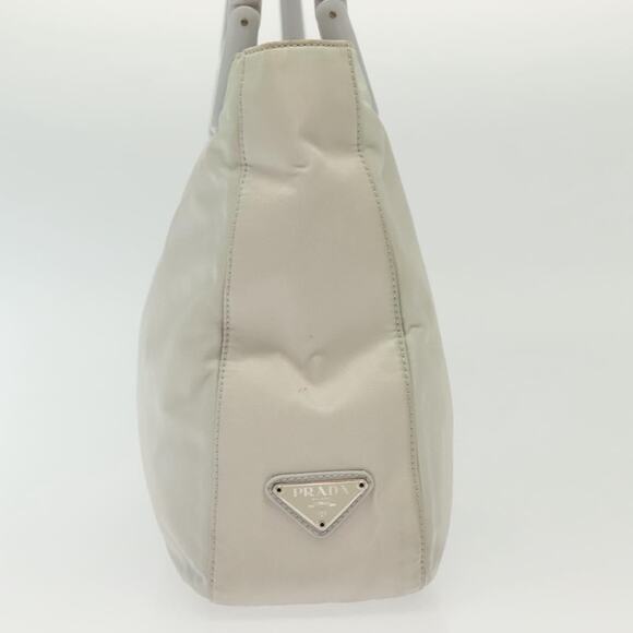 PRADA Shoulder Bag Nylon Ivory Silver - Picture 5 of 13